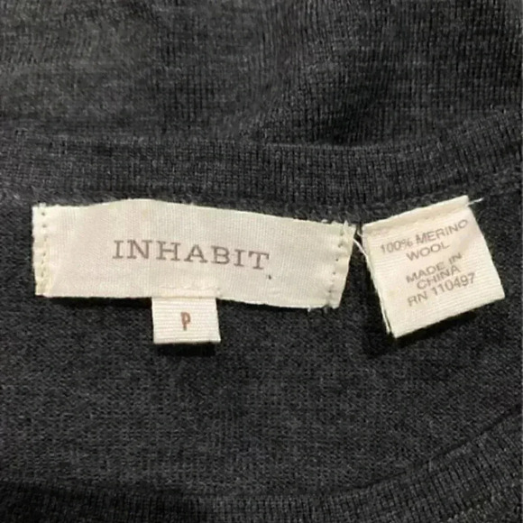 ⭐️ Inhabit grey merino wool sweater in size P or xs - Picture 3 of 3